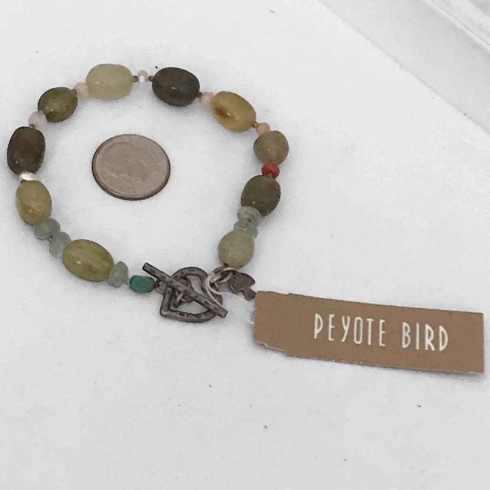 NWT Peyote Bird Sterling Silver 925 Stone Bracelet